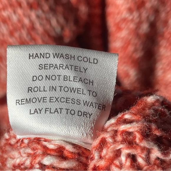 Modcloth Orange Marled Open Draped Cardigan, Pockets, Long Cardigan, Medium - Picture 6 of 9